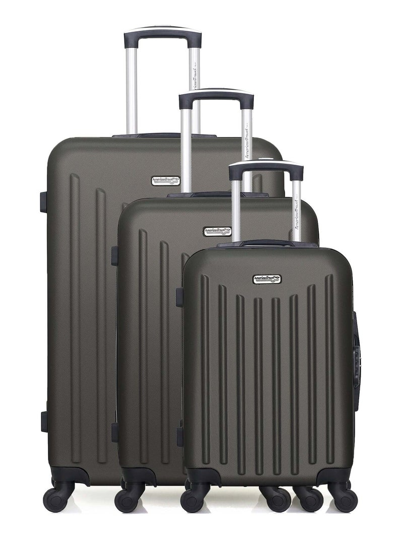 Set de 3 Valises Rigides BROOKLYN Gris foncé - Kiabi