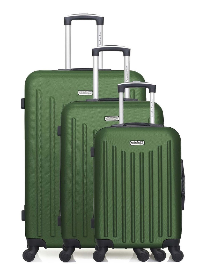 Set de 3 Valises Rigides BROOKLYN Vert foncé - Kiabi