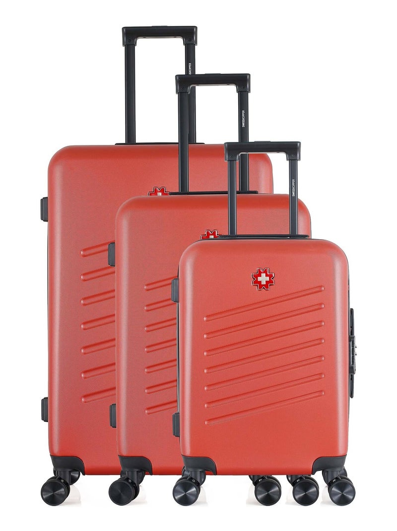 Set de 3 Valises Rigides Grand Format, Taille Moyenne et Valise Cabine ZURICH Terracotta - Kiabi