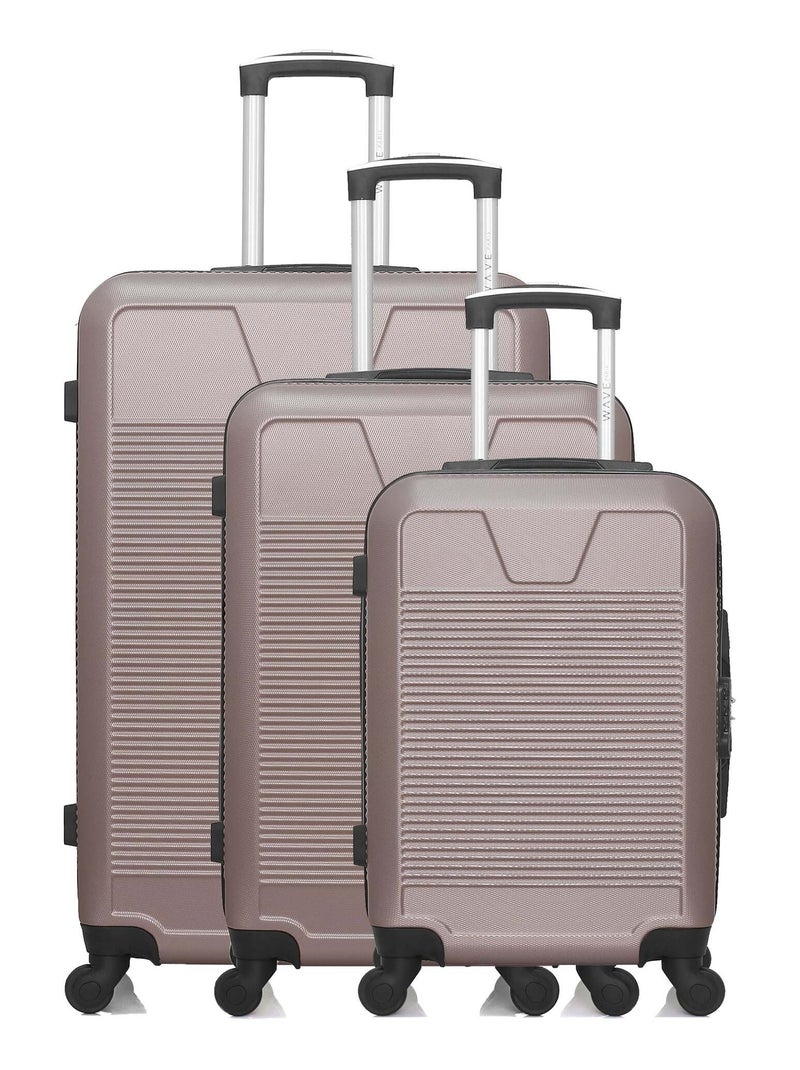 Set de 3 valises rigides SELENGA Rose clair - Kiabi