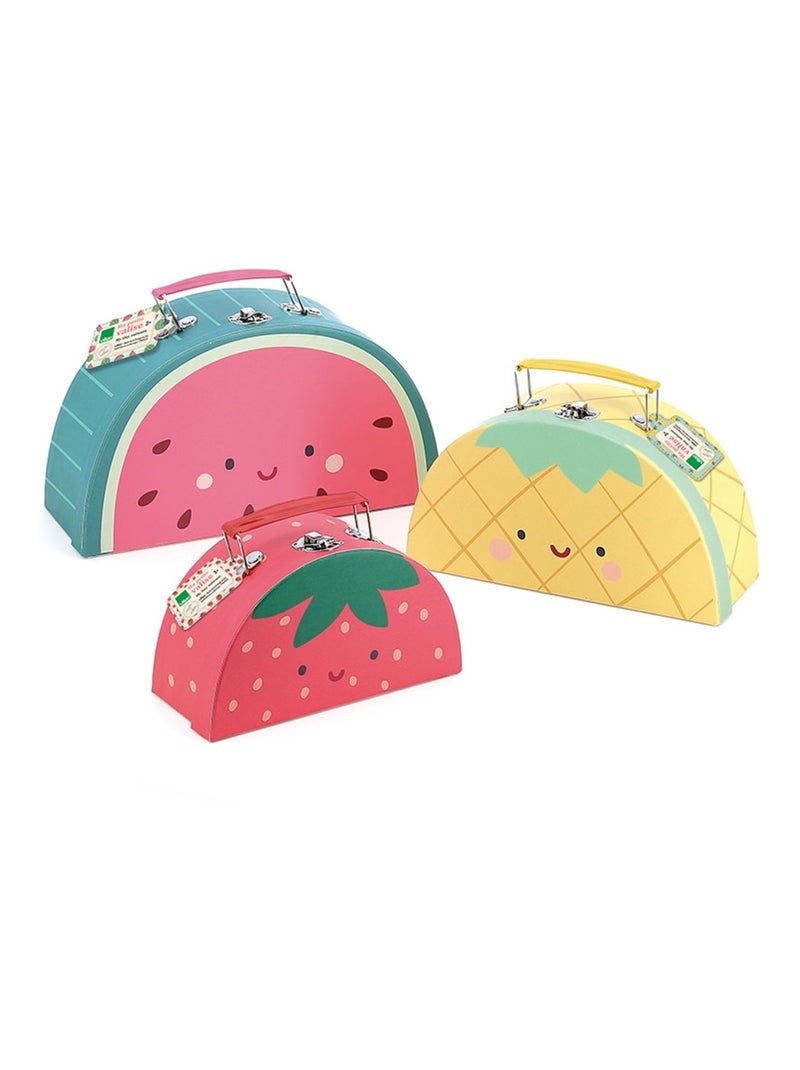 Set de 3 valisettes fruits gourmands Vert - Kiabi