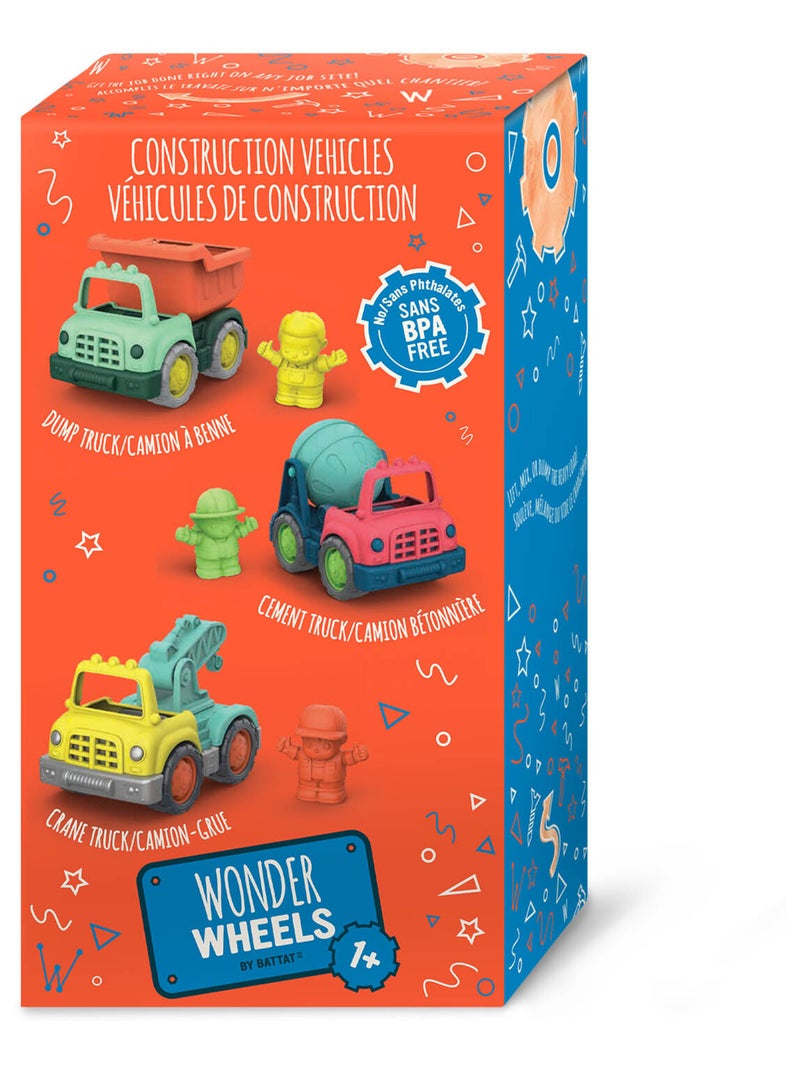 Set De 3 Vehicules De Chantier-3 Little Trucks Set Bleu Bleu marine - Kiabi
