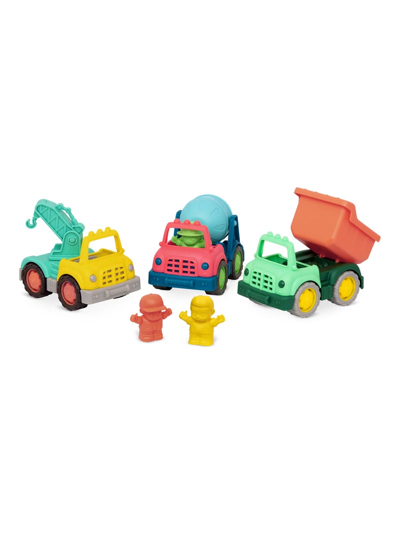 Set De 3 Vehicules De Chantier-3 Little Trucks Set Bleu Bleu marine - Kiabi