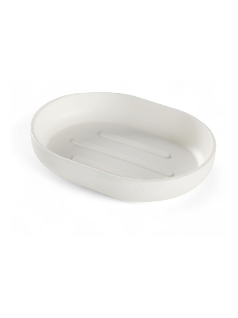Set de 4 accessoires de salle de bain et WC BATHROOM Blanc - Kiabi