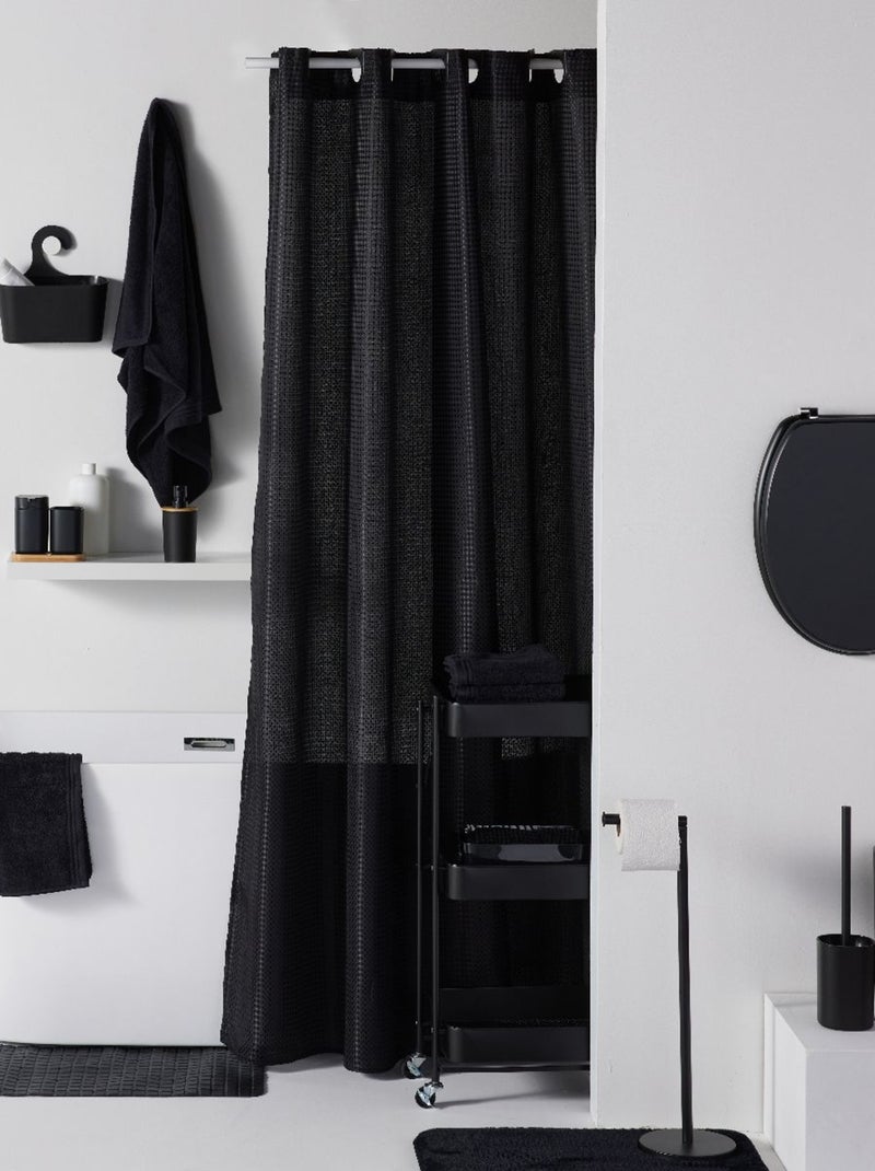 Set de 4 accessoires de salle de bain et WC BATHROOM Noir - Kiabi