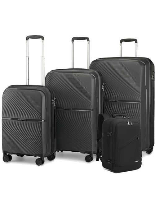 Set de 4 bagages - rigide, 4 roulettes, serrure tsa - british traveller - Kiabi Set de 4 bagages - rigide, 4 roulettes, serrure tsa - british traveller - Kiabi