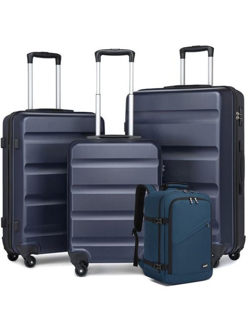 Set de 4 bagages - rigide, abs, 4 roulettes, serrure tsa - kono - Kiabi Set de 4 bagages - rigide, abs, 4 roulettes, serrure tsa - kono - Kiabi