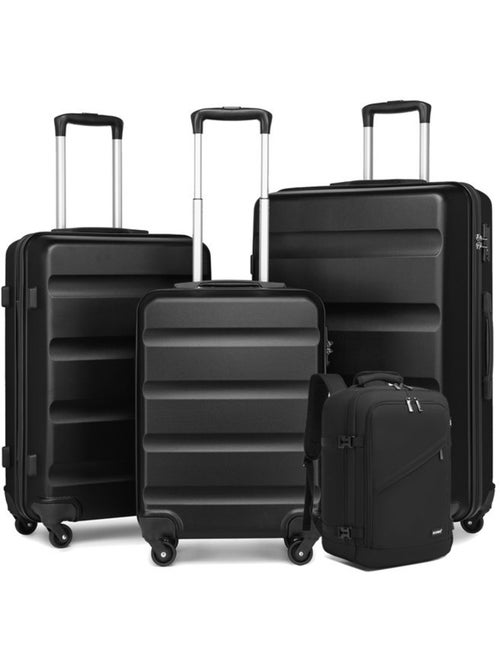 Set de 4 bagages - rigide, abs, 4 roulettes, serrure tsa - kono - Kiabi Set de 4 bagages - rigide, abs, 4 roulettes, serrure tsa - kono - Kiabi
