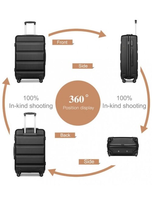 Set de 4 bagages - rigide, abs, 4 roulettes, serrure tsa - kono - Kiabi Set de 4 bagages - rigide, abs, 4 roulettes, serrure tsa - kono - Kiabi