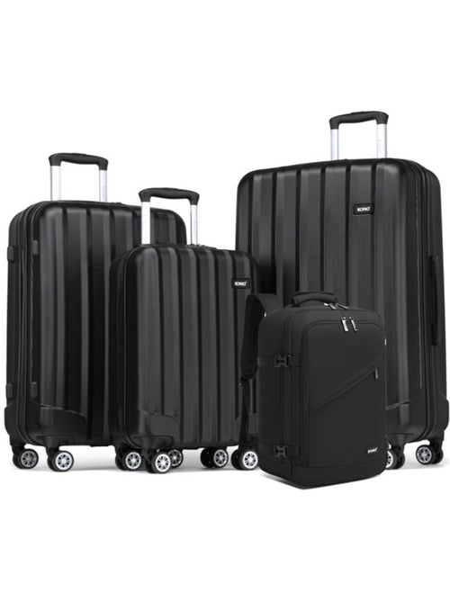 Set de 4 bagages - rigide, abs, légère, 4 roulettes - kono - Kiabi Set de 4 bagages - rigide, abs, légère, 4 roulettes - kono - Kiabi