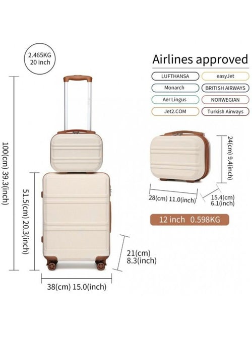 Set de 4 bagages - rigide, abs, légère, 4 roulettes, serrure tsa - kono - Kiabi Set de 4 bagages - rigide, abs, légère, 4 roulettes, serrure tsa - kono - Kiabi