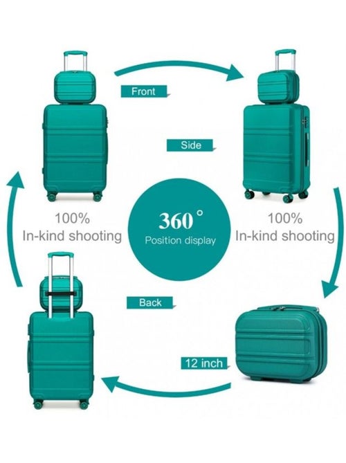 Set de 4 bagages - rigide, abs, légère, 4 roulettes, serrure tsa - kono - Kiabi Set de 4 bagages - rigide, abs, légère, 4 roulettes, serrure tsa - kono - Kiabi