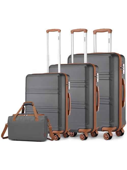 Set de 4 bagages - rigide, abs, légère, 4 roulettes, serrure tsa - kono - Kiabi Set de 4 bagages - rigide, abs, légère, 4 roulettes, serrure tsa - kono - Kiabi