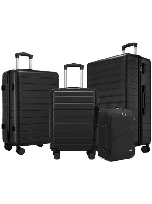 Set de 4 bagages - rigide, abs, légère, 4 roulettes, serrure tsa - kono - Kiabi Set de 4 bagages - rigide, abs, légère, 4 roulettes, serrure tsa - kono - Kiabi