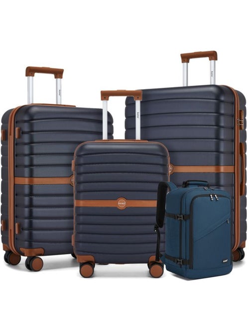 Set de 4 bagages - rigide, abs + polycarbonate, 4 roulettes - kono - Kiabi Set de 4 bagages - rigide, abs + polycarbonate, 4 roulettes - kono - Kiabi