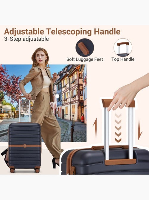 Set de 4 bagages - rigide, abs + polycarbonate, 4 roulettes - kono - Kiabi Set de 4 bagages - rigide, abs + polycarbonate, 4 roulettes - kono - Kiabi