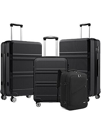Set de 4 bagages - rigide, abs + polycarbonate, 4 roulettes - kono