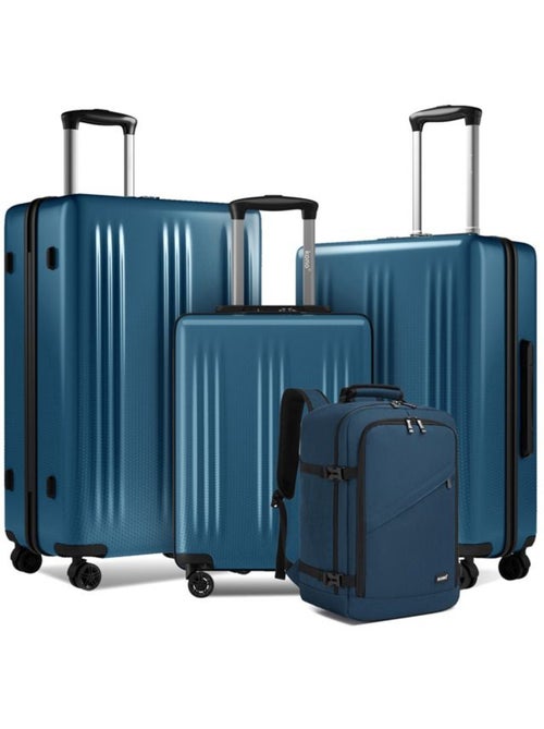 Set de 4 bagages - rigide, abs + polycarbonate, légère, 4 roulettes - kono - Kiabi Set de 4 bagages - rigide, abs + polycarbonate, légère, 4 roulettes - kono - Kiabi