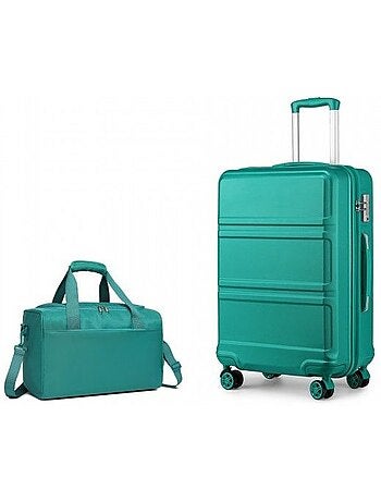 Set de 4 bagages - rigide, abs + polycarbonate, légère, 4 roulettes - kono