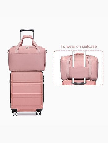 Set de 4 bagages - rigide, abs + polycarbonate, légère, 4 roulettes - kono