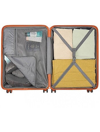 Set de 4 bagages - rigide, légère, serrure tsa - kono