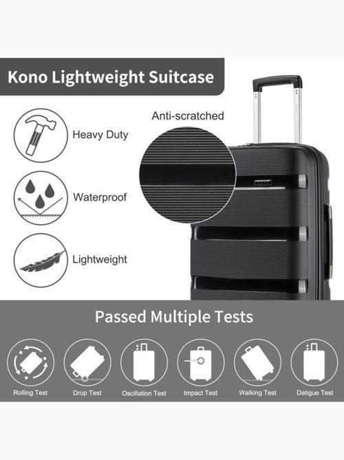 Set de 4 bagages - rigide, polypropylène, serrure tsa - kono - Kiabi Set de 4 bagages - rigide, polypropylène, serrure tsa - kono - Kiabi