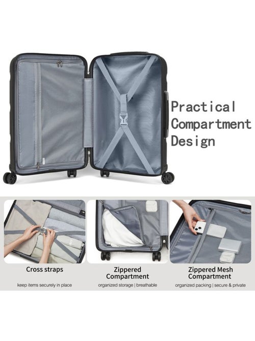 Set de 4 bagages - rigide, polypropylène, serrure tsa - kono - Kiabi Set de 4 bagages - rigide, polypropylène, serrure tsa - kono - Kiabi
