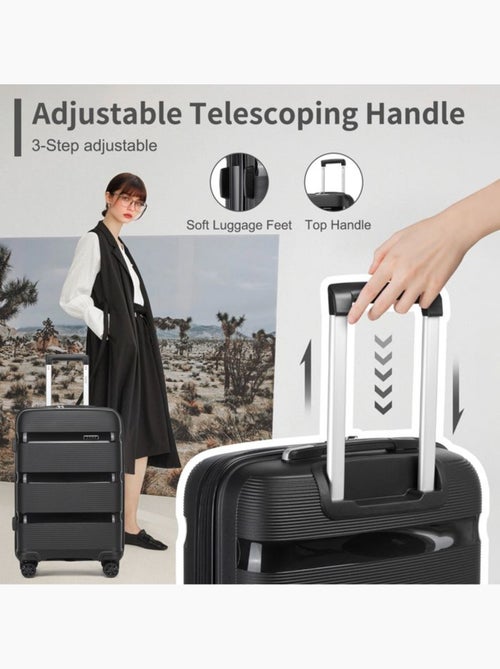 Set de 4 bagages - rigide, polypropylène, serrure tsa - kono - Kiabi Set de 4 bagages - rigide, polypropylène, serrure tsa - kono - Kiabi