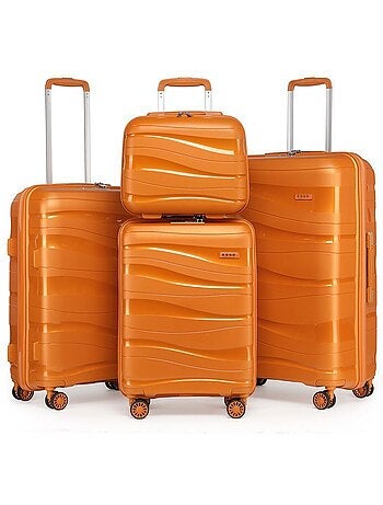 Set de 4 bagages - rigide, serrure tsa - kono