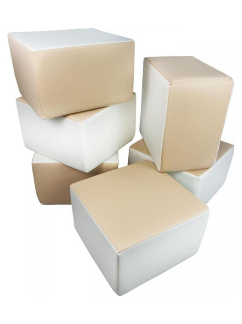 Set de 4 blocs en mousse pour le jeu blanc, cappuccino - Kiabi