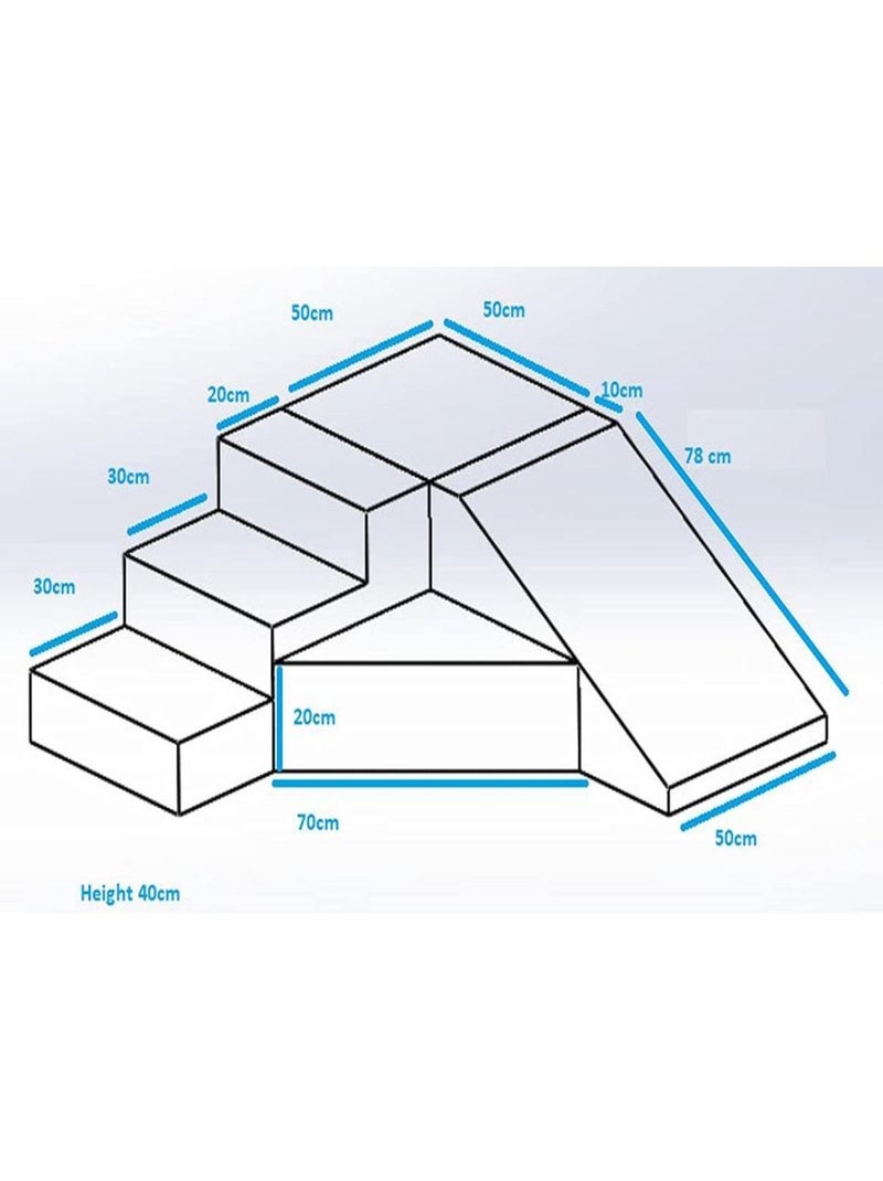 Set de 4 blocs en mousse pour le jeu jaune, vert, bleu, orange N/A - Kiabi