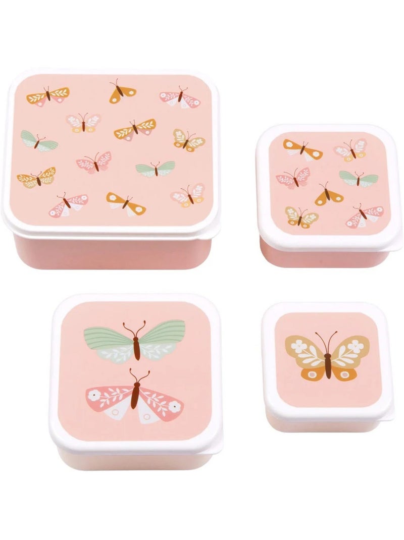 Set de 4 boîtes à goûter A Little Lovely Company Rose - Kiabi