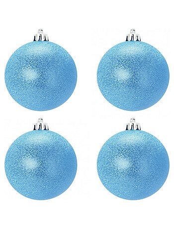 Set de 4 boules roses 8 cm