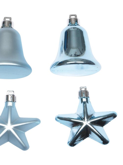 Set de 4 decorations de noel cloches et etoiles ciel - Kiabi