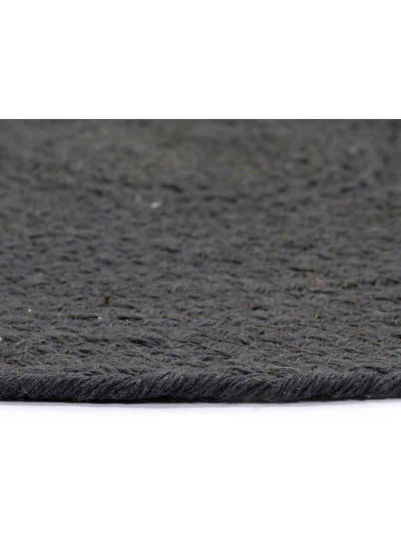 Set de 4 dessous de table en coton tressé ronds - vidaxl Gris foncé - Kiabi