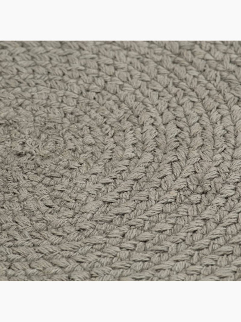 Set de 4 dessous de table en coton tressé ronds - vidaxl Gris - Kiabi