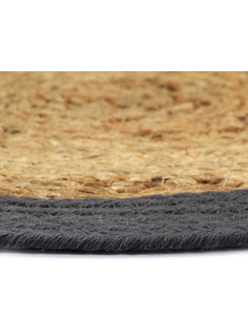 Set de 4 dessous de table en jute et coton tressés ronds - vidaxl Beige gris - Kiabi