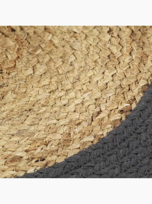 Set de 4 dessous de table en jute et coton tressés ronds - vidaxl - Kiabi