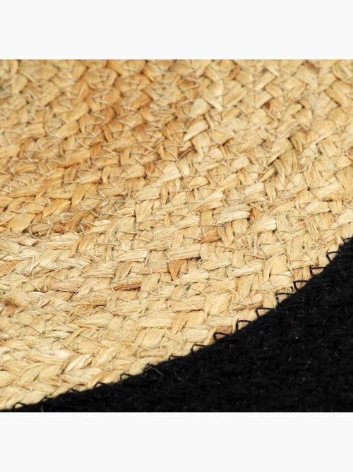 Set de 4 dessous de table en jute et coton tressés ronds - vidaxl - Kiabi