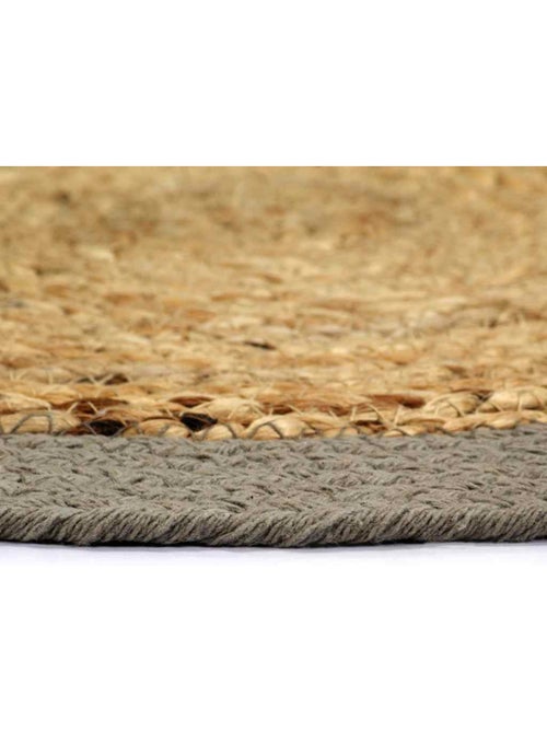 Set de 4 dessous de table en jute et coton tressés ronds - vidaxl - Kiabi