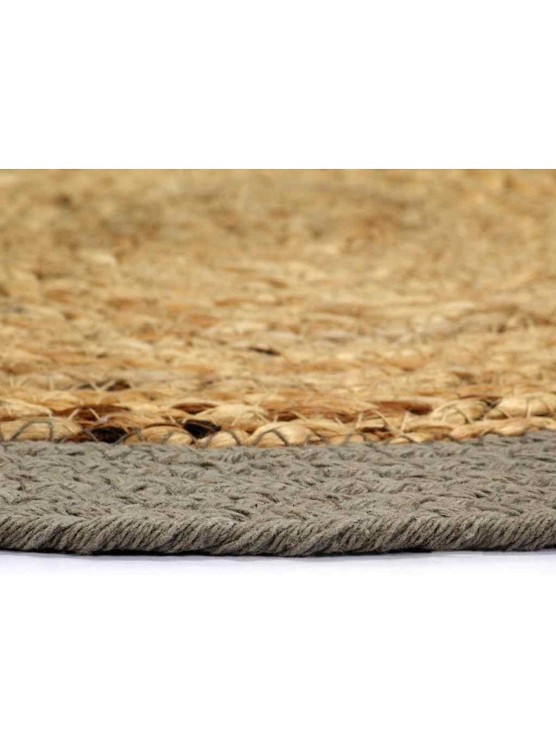 Set de 4 dessous de table en jute et coton tressés ronds - vidaxl Gris tourterelle - Kiabi