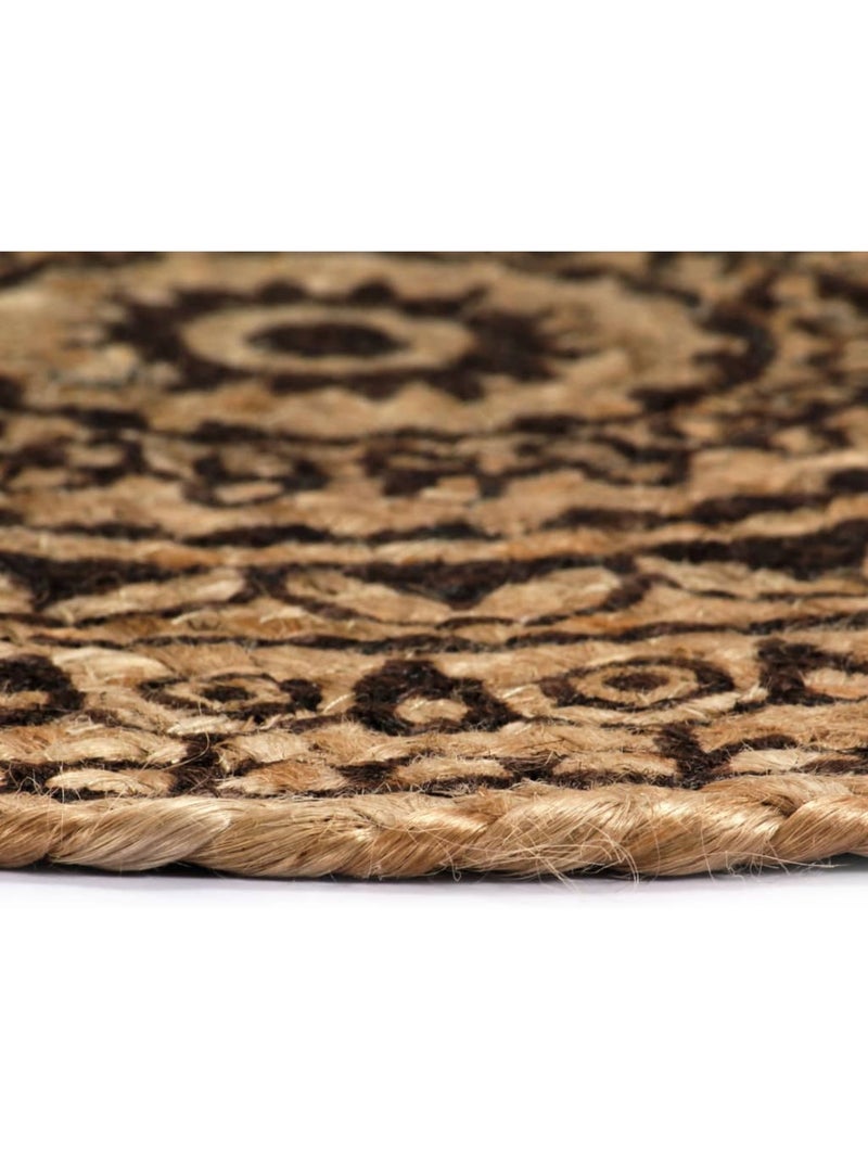 Set de 4 dessous de table en jute tressée ronds - vidaxl Marron foncé - Kiabi