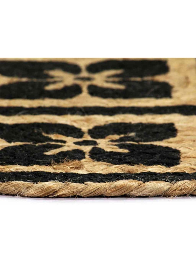 Set de 4 dessous de table en jute tressée ronds - vidaxl Noir - Kiabi