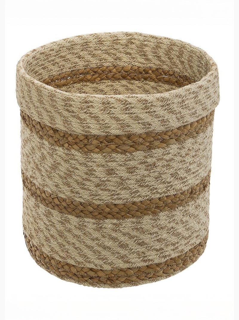 Set de 4 paniers rayures tressées - Atmosphera Marron - Kiabi