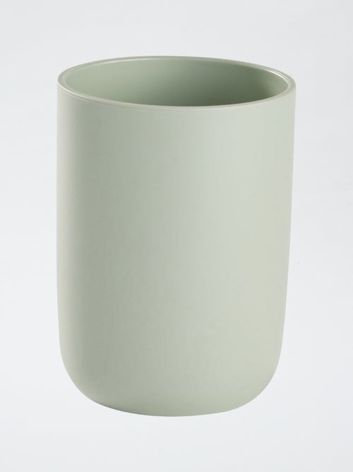 Set de 4 pièces porte savon + distributeur à savon + pot à brosse à dent + brosse de toilette - Kiabi