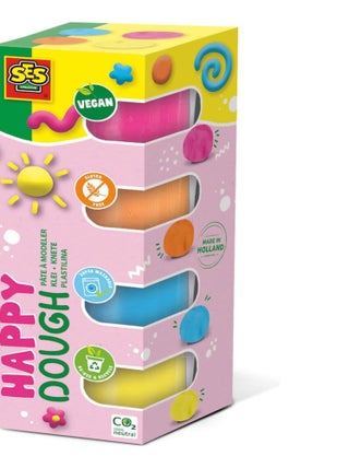 Set de 4 pots de Pâte à modeler Feel good Happy (4x90gr)