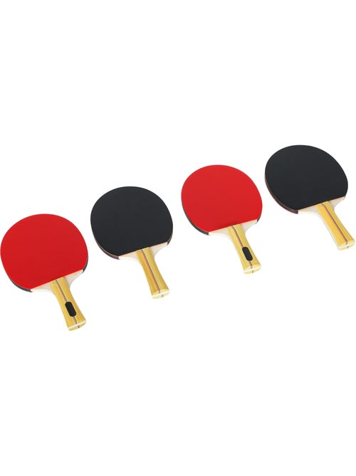Set de 4 raquettes de tennis de table ping-pong avec 8 balles et sacoche - Kiabi