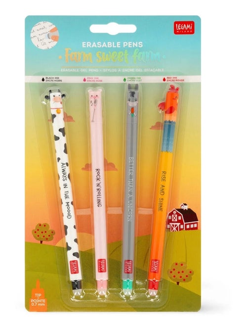 Set de 4 Stylos à encre gel effaçable - Erasable Pen - Kiabi