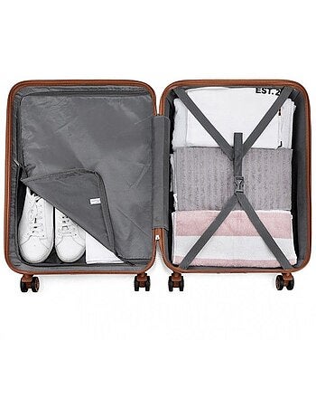 Set de 4 valises - 28+51.5+65+74 cm rigide 4 roulettes serrure tsa - kono