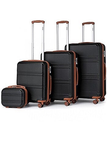 Set de 4 valises - 28+51.5+65+74 cm rigide 4 roulettes serrure tsa - kono